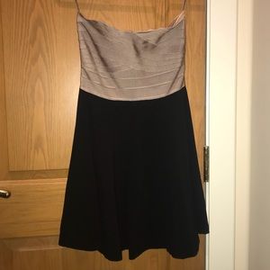 ERIN Strapless Dress (gold/black)